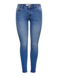 JDY Damen Skinny Jeans Stretch JDYSONJA Ankle Denim Hose mit Fransen | XS / 30L