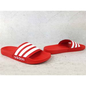 Adidas Damen Herren Badeschuhe Badelatschen Poolsandalen Adilette Shower, Farbe:Rot, Artikel:-5923 red / white, Schuhgröße:EUR 42