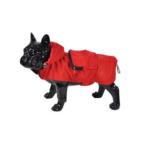 Hunde Regenjacke Kapuze Jacke Mantel Hundebekleidung Regenschutz Hundejacke rot, Größe:L