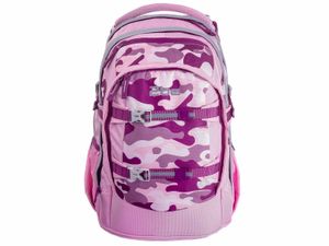 2Be Schulrucksack mit reflektierenden Elementen pink-weinrot One Size