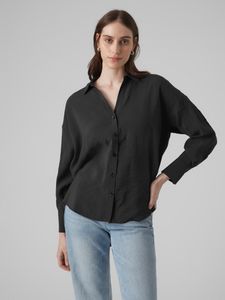 Vero Moda VMQUEENY LS OVERSIZE SHIRT WVN GA N Black XS