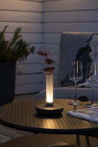 Konstsmide beleuchtete LED Vase  Antibes Biarritz  | schwarz | Indoor/Outdoor | 7827-753