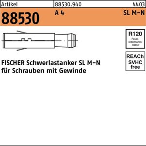 Fischer Schwerlastanker Schwerlastdübel Anker SL M - 10 N A4 -20 Stk