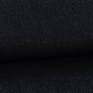 Viskosestoff Bekleidung Foliendruck Glitzer schwarz silber 1,4m Br.