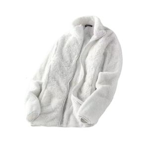 Damen Fleecejacken Fuzzy Jacke Lose Outwear Weiche Langarm Sherpa Mantel Winter Warm  Weiß,Größe:2xl