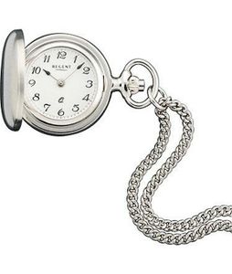 Regent Umhängeuhr verchromt analog Quarz silberfarben P-268