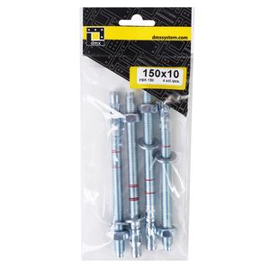 4x kotevní šroub pro vysoké zatížení 150 mm M10