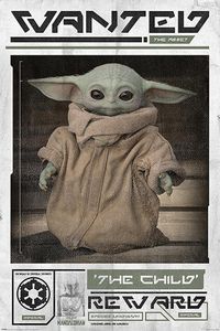 Plakát, Obraz - Star Wars: The Mandalorian - Wanted The Child (Baby Yoda)