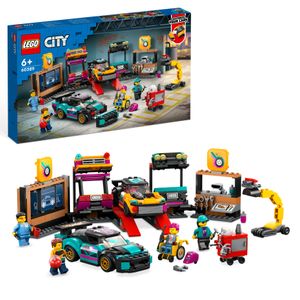 LEGO 60389 City Autowerkstatt, Mechaniker-Spielzeug-Werkstatt mit individuell gestaltbaren Spielzeugautos für Jungen und Mädchen ab 6 Jahren, Geschenkidee zum Geburtstag