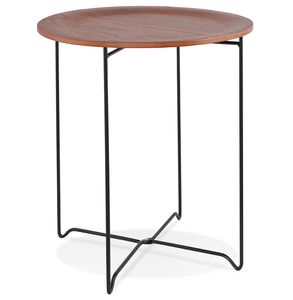Kokoon® Niedriger Design-Tisch OOLA 45,5x45,5x52,5 cm,Holz , Nussbaum,6,11 kg