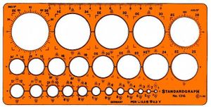 Standardgraph 1316 Kreisschablone Ø 1-36 mm (25 Kreise)