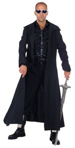 M210235-L schwarz Herren Mantel Umhang Vampir Dracula Gothic Kostüm Gr.L