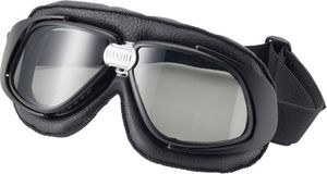 Bandit Classic Motorradbrille, schwarz/leicht getönt, Einheitsgröße