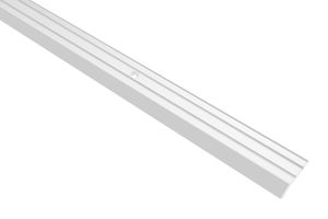 Effector Abschlussprofile aus eloxiertem Aluminium - Anpassungsprofil Bodenleiste - (1,8 Meter Silber) Höhenausgleichsprofil Bodenschiene Schienen
