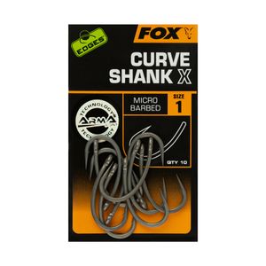 Fox Fishing Edges Curve Shank X # 1 Silver