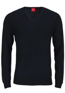 Olymp Body Fit Pullover V-Ausschnitt Merino/Seide Schwarz 0151/10/68, Größe: L