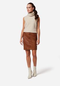 Damen Lederrock "0132" Lammnappa cognac XXL