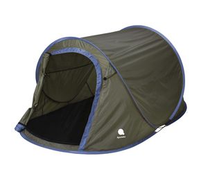 Pop Up Wurfzelt  grün 220 x 120 cm - 2 Personen - Sofortzelt für Trekking und Camping - Automatisches Einhandzelt Outdoor Zelt