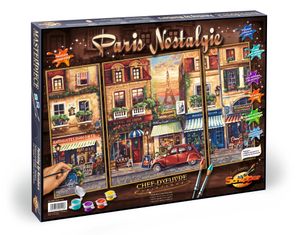 Noris Spiele Malen nach Zahlen - Paris Nostalgie (Triptychon); 609260626