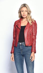 Maze Lederjacke Ibiza Damen red XS