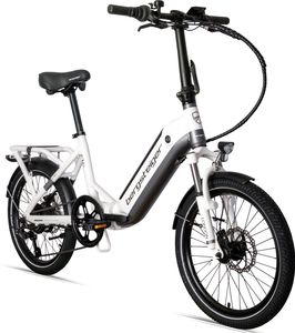 Bergsteiger London 20 Zoll E-Bike Klapprad mit 250 Watt Motor, Scheibenbremsen, Aluminium Ebike für Damen & Herren, Farbdisplay, Elektrofahrrad mit Shimano 7 Gang-Schaltung