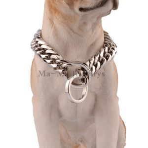 Pet Chain Hundehalsband Leine 16mm Edelstahl Halskette Training Halsband Große Hunde Pitbully Bulldogge Haustier Anhänger