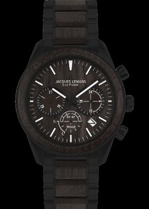 Jacques Lemans 1-2115M Eco-Power Pánské hodinky Solar Chronograph Black