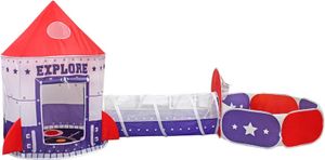 3 In 1 Pop-Up-Tunnel Und Pool-Zelt FüR Kinder 3+ Jahre Alt, Weltraumrakete, Handtasche, Indoor-Outdoor-Kinder Haus Spielzeug Zelt, Kinder-Spiele