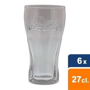 Coca-Cola Relief-Glas 27cl - 6-er Set