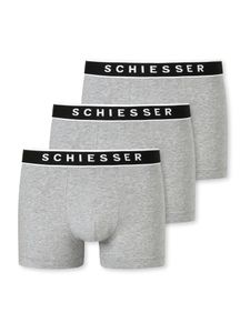 Schiesser 3er Pack - 95/5 - Organic Cotton Retro Short / Pant Körpernahe Shorts mit Webgummibund , Kontraststarke Logo-Prägung am Bund, Elastische Single-Jersey-Qualität