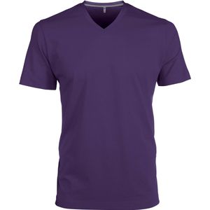 Kariban | K357 Herren V-Neck T-Shirt, Größe:3XL, Farbe:PURPLE