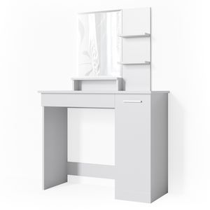 Toaletní stolek Vicco Julia White 90 x 137,5 x 38 cm Dřevěné konstrukce