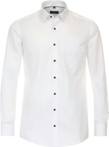REDMOND Herren Businesshemd Langarm Kent Modern-Fit Twill Weiß L