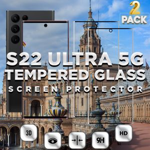 2 kusy Samsung Galaxy S22 ULTRA 5G - tvrzené sklo 9H - 3D ochrana displeje v super kvalitě