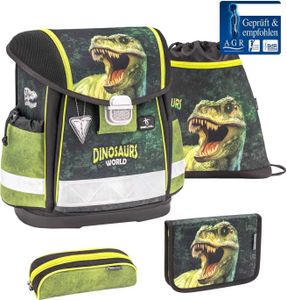 Belmil Classy ergonomisches Schulranzen-Set 4-teilig - Dinosaur World 2
