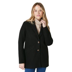 Maine - Jednofarebný kabát pre ženy DH7236 (S) (Black)