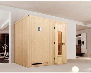 Elementsauna Weka Halmstad HT Gr.1 inkl. 7,5 kW Ofen mit digitaler Steuerung und Holztüre aus Isolierglas wämegedämmt Elementsauna Weka Halmstad HT Gr.1 inkl. 7,5 kW Ofen mit digitaler Steuerung und Holztüre aus Isolierglas wämegedämmt