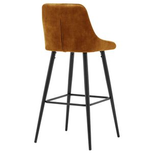 Barhocker 2ER Set Barstuhl Stoffbezug Samt Vintage Design Hocker Metallbeine, Farbe:Orange-Braun, Material:Samt Vintage Barhocker 2ER Set Barstuhl Stoffbezug Samt Vintage Design Hocker Metallbeine, Farbe:Orange-Braun, Material:Samt Vintage