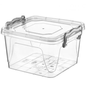 Aufbewahrungsbox Aufbewahrungsbehälter Transparentbox Kunststoffbox Klappbox Plastikbox mit Deckel 1,2L
