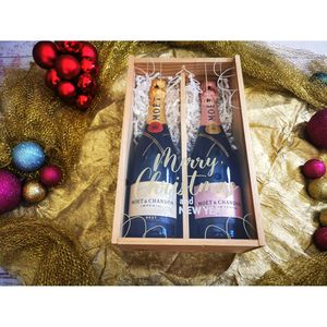 Moet et Chandon champagne gift box / Impérial Brut / Rosé « Pine tree »