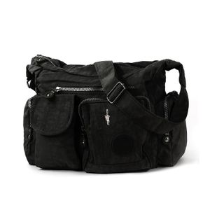 Taška Street Nylonová taška Dámska kabelka cez rameno čierna 30x12x22 D2OTJ205S