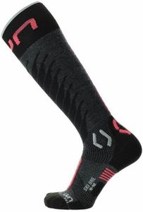 UYN Lady Ski One Merino Socks Anthracite/Pink 41-42 Ski Socken