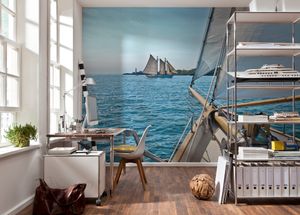 Komar Fototapete "Sailing", blau, Meer, Segeln, 368 x 254 cm