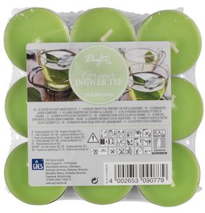 36 Stück Duft Teelichter Duftkerzen von Gies Duftsorte Grüner Ingwertee