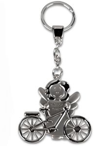 Formano Schlüsselanhänger Schutzengel mit Fahrrad