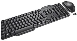 Trust Wireless Desktop Set mit Funktastatur und Funkmaus 2,4GHz (US-Tastaturlayout, QWERTY)