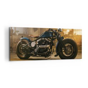 Bild auf Leinwand - Leinwandbild - Einteilig - Harley-Davidson Motorrad Motor - 100x40cm - Wand Bild - Wanddeko - Wandbilder - Leinwanddruck - Bilder - Wanddekoration - Leinwand bilder - AB100x40-4233