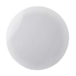 180 Tortenunterlagen, Pappe rund Ø 28 cm weiss beschichtet, mit gezacktem Rand