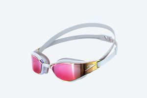 Speedo Schwimmbrille Fastskin Hyper Elite Mirror, Farbe:Weiß