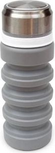 Suck Uk Trinkflasche faltbar 400ml Stahl/Silikon Grau
